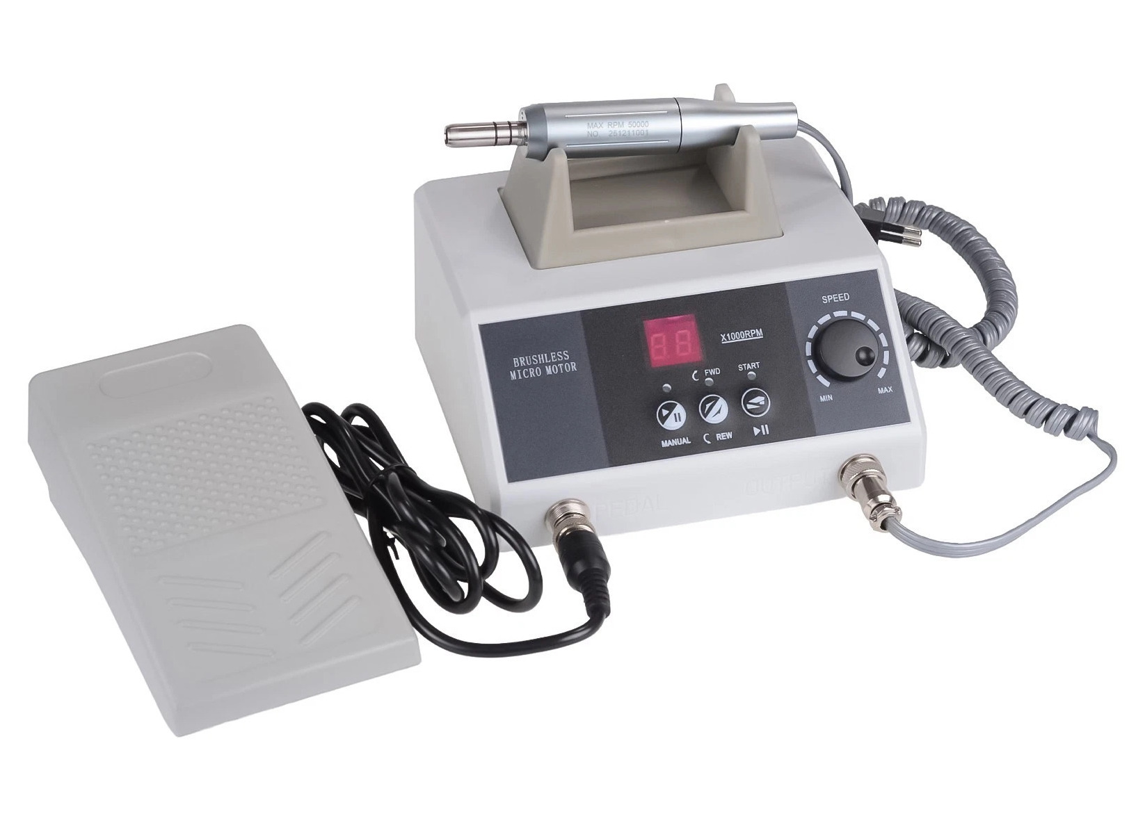 Dental Lab Polishing Grinder with 50KRPM E-Type Brushless Micromotor